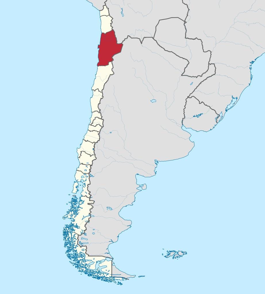 মানচিত্র এর antofagasta চিলি