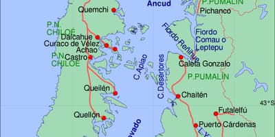 মানচিত্র chiloe চিলি